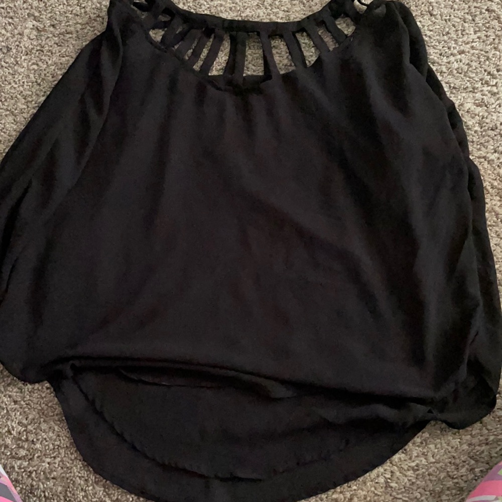 Black see thru shirt